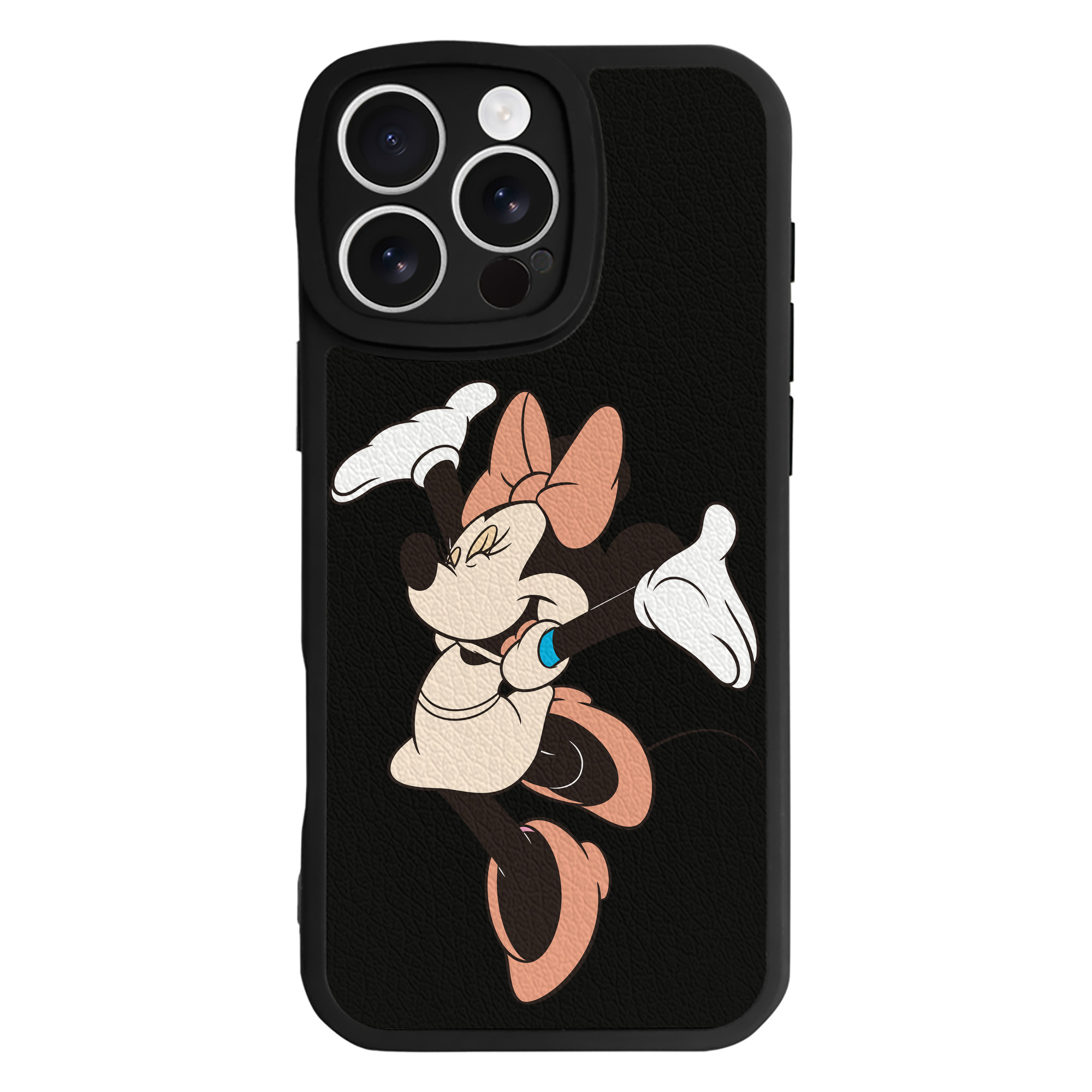 （画像用） ミッキーマウス Mickey Mouse 【iPhone 16シリーズ対応】シリコンスマホケース（レザー調） 材質：シリコン